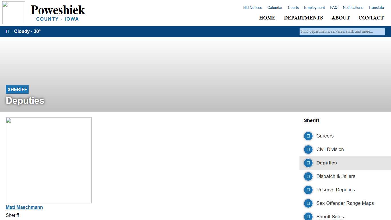 Deputies - Poweshiek County Sheriff - Poweshiek County, Iowa